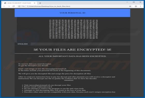 Tanos Ransomware