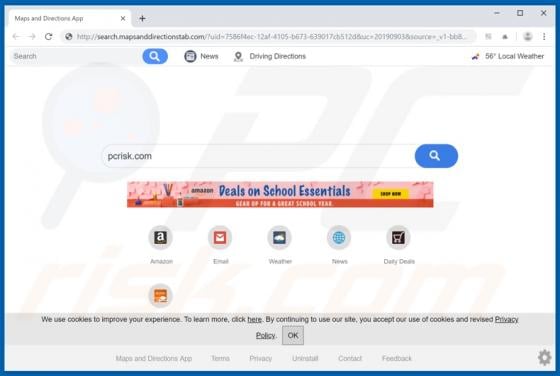 Maps And Directions App Browser Hijacker