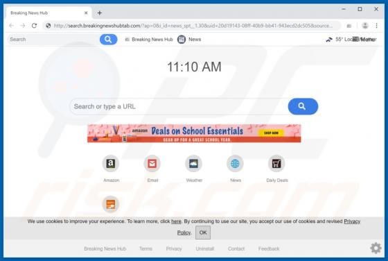 Breaking News Hub Browser Hijacker
