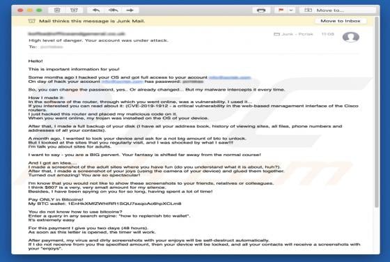 This Is Important Information For You Email Scam