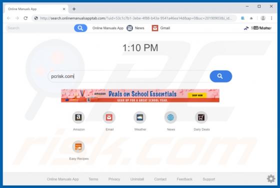 Online Manuals App Browser Hijacker