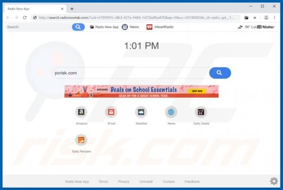 Radio Now App Browser Hijacker