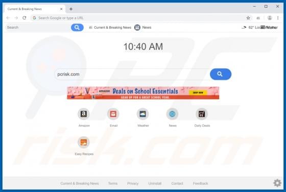 Current & Breaking News Browser Hijacker