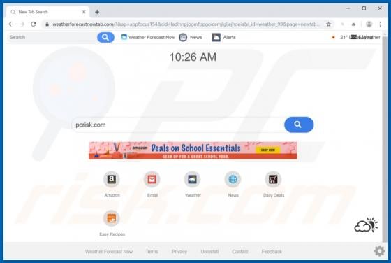 Weather Forecast Now Browser Hijacker