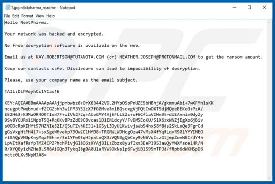 NextPharma Ransomware