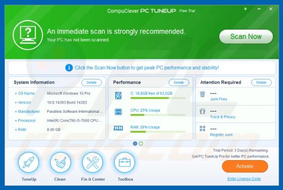 CompuClever PC TuneUp Unwanted Application