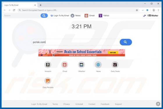 Login To My Email (search.logintomyemailtab.com) Browser Hijacker