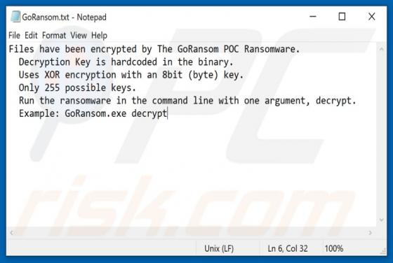 GoRansom PoC Ransomware