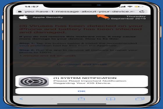 You-Have-1-Message-About-Your-Device POP-UP Scam (Mac)