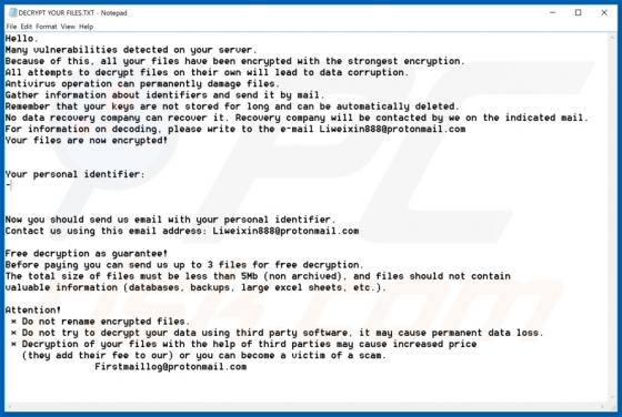 Li (Scarab) Ransomware