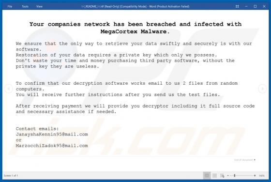 M3gac0rtx Ransomware