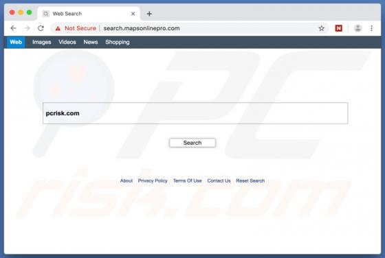 Search.mapsonlinepro.com Redirect (Mac)