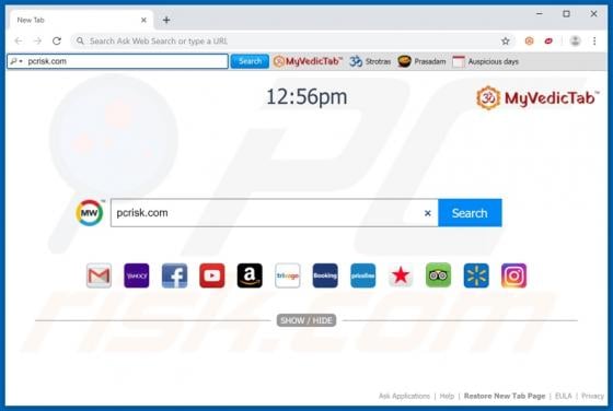 MyVedicTab Toolbar