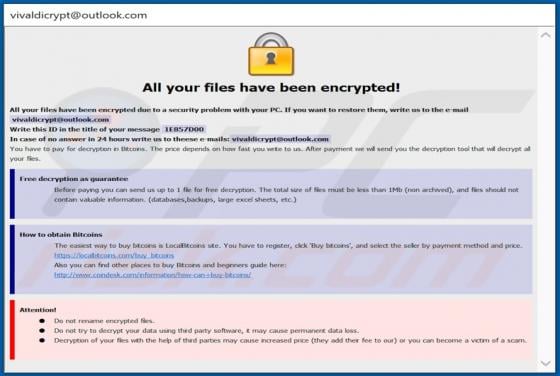 VIVAL Ransomware