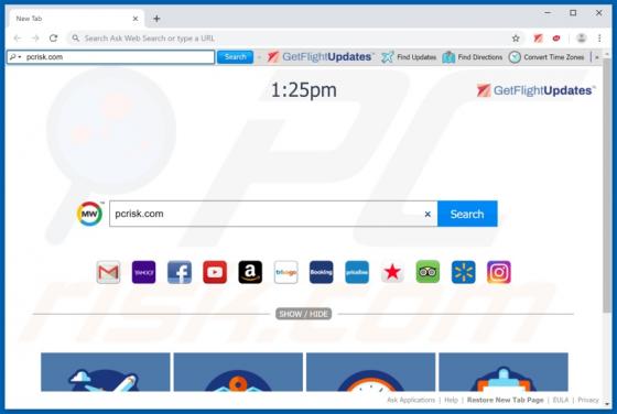 GetFlightUpdates Toolbar