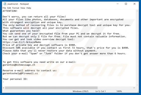 Xoza Ransomware