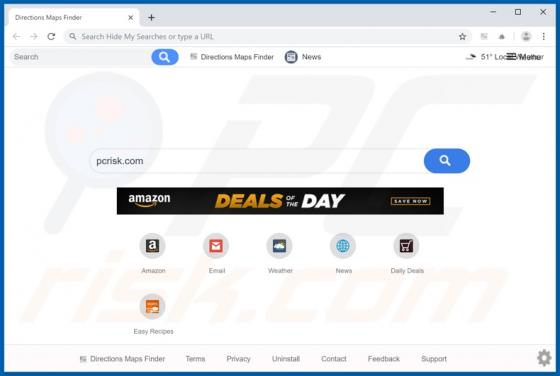 Directions Maps Finder Browser Hijacker