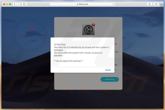 0fficial.info POP-UP Scam (Mac)