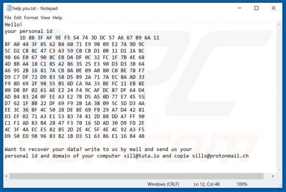 Sill@tuta.io Ransomware