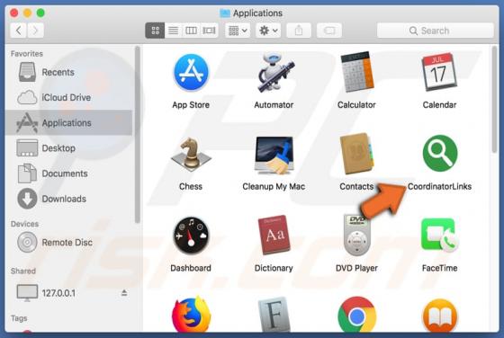 CoordinatorLinks Adware (Mac)