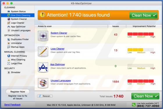 K9-MacOptimizer Unwanted Application (Mac)