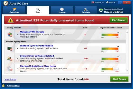 Auto PC Care Unwanted Application