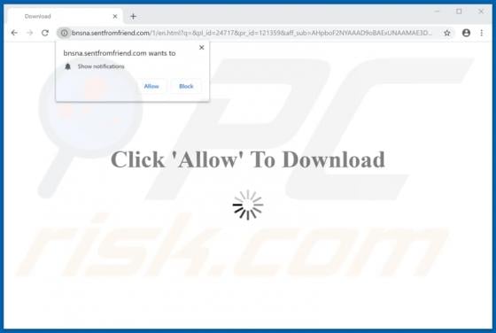 Sentfromfriend.com Ads