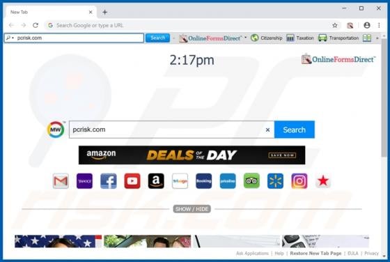 OnlineFormsDirect Toolbar