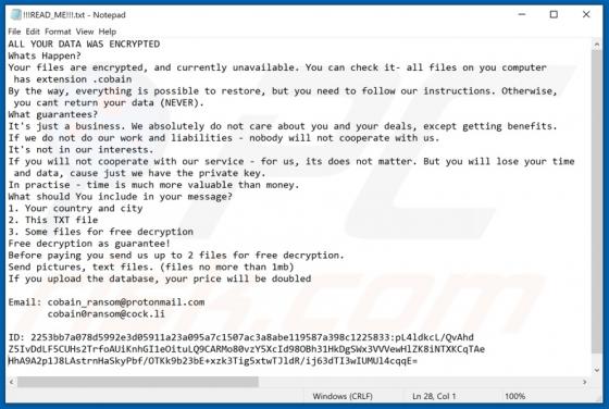 Cobain Ransomware