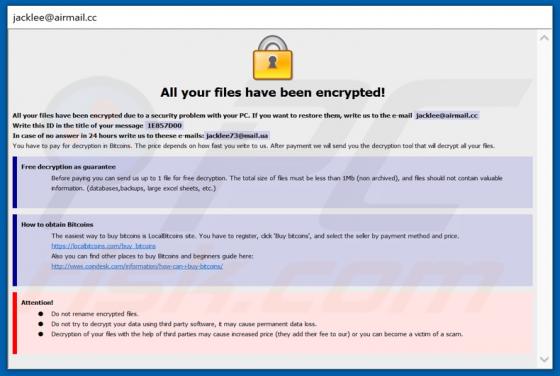 Uta Ransomware