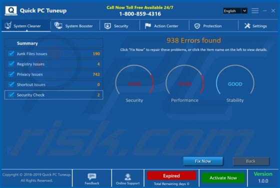 Quick PC Tuneup Unwanted Application