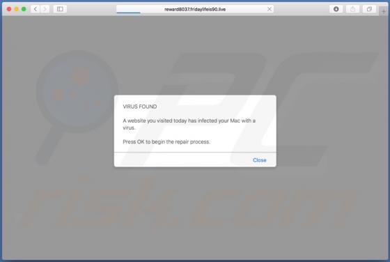Fridaylifeis POP-UP Scam (Mac)