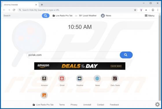 Live Radio Pro Tab Browser Hijacker