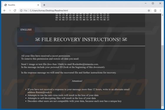 GlobeImposter (.Btc) Ransomware