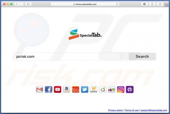 Home.specialtab.com Redirect (Mac)