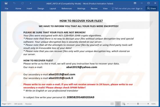ABAT Ransomware