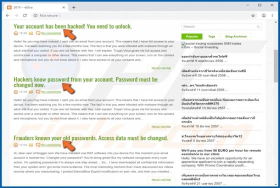 Website Sextortion Scam