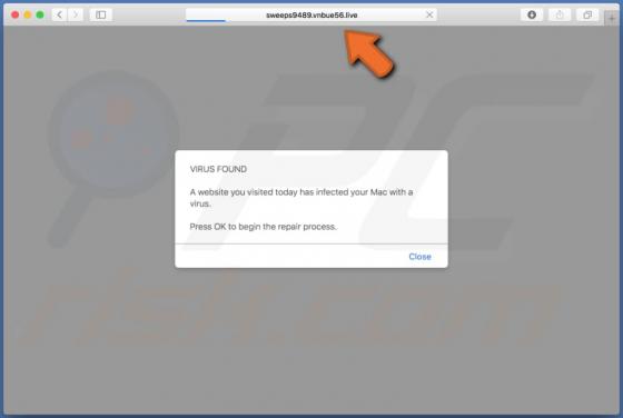 Vnbue POP-UP Scam (Mac)