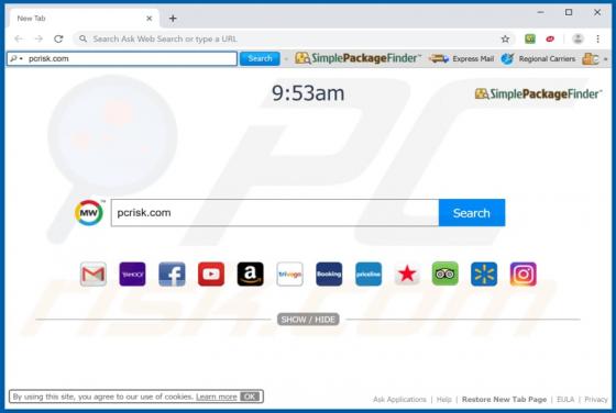 SimplePackageFinder Toolbar