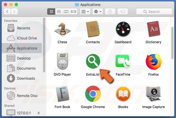 ExtraList Adware (Mac)