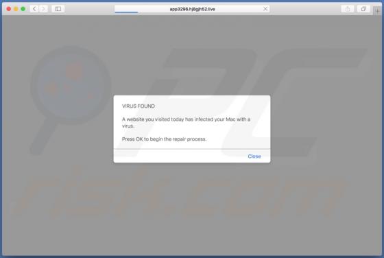 Hj8gjh POP-Up Scam (Mac)