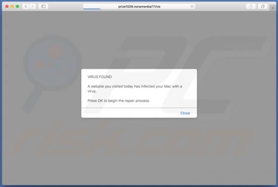 Nonamenba POP-UP Scam (Mac)