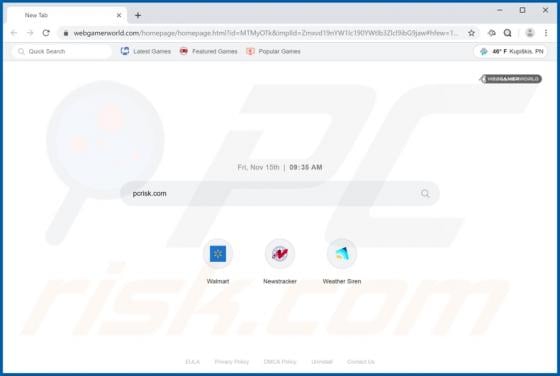 Web Gamer World Browser Hijacker