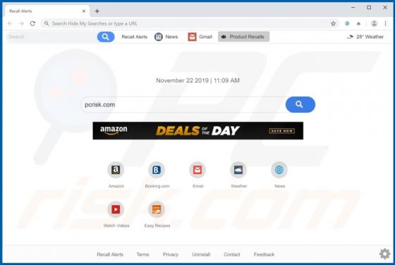 Recall Alerts Browser Hijacker
