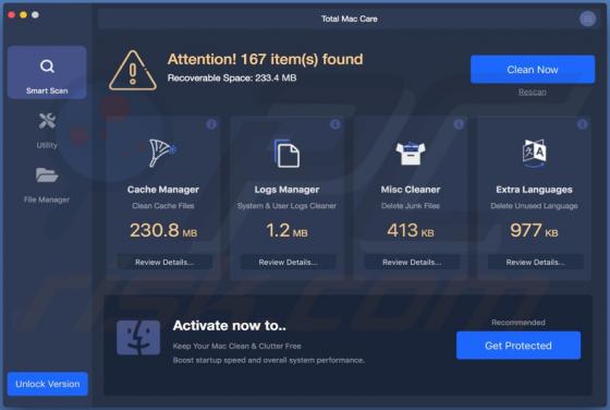 Total Mac Care Unwanted Application (Mac)