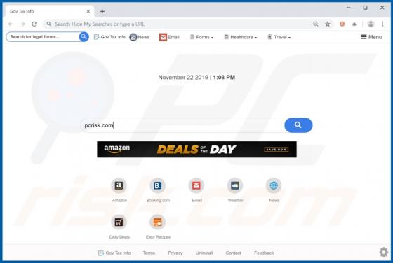 Gov Tax Info Browser Hijacker
