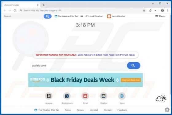 The Weather Pilot Tab Browser Hijacker