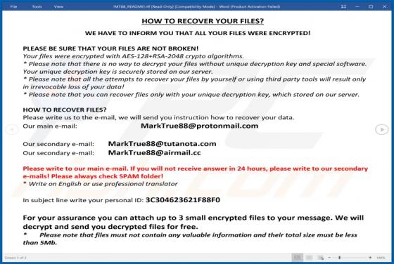 MT88 Ransomware