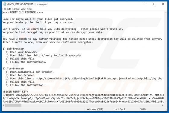 NEMTY 2.2 REVENGE Ransomware
