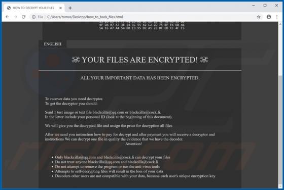 CILLA Ransomware